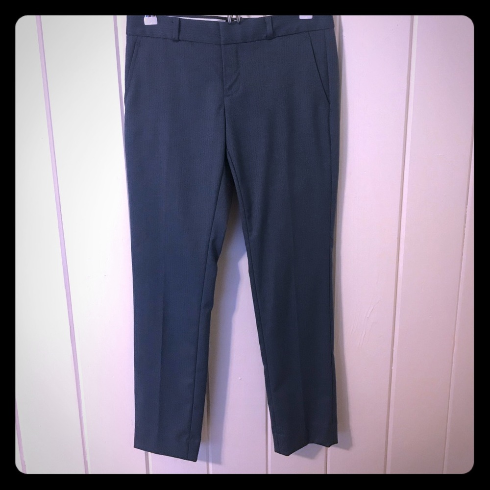 Banana Republic Ryan Pants EUC Teal Herringbone 0P